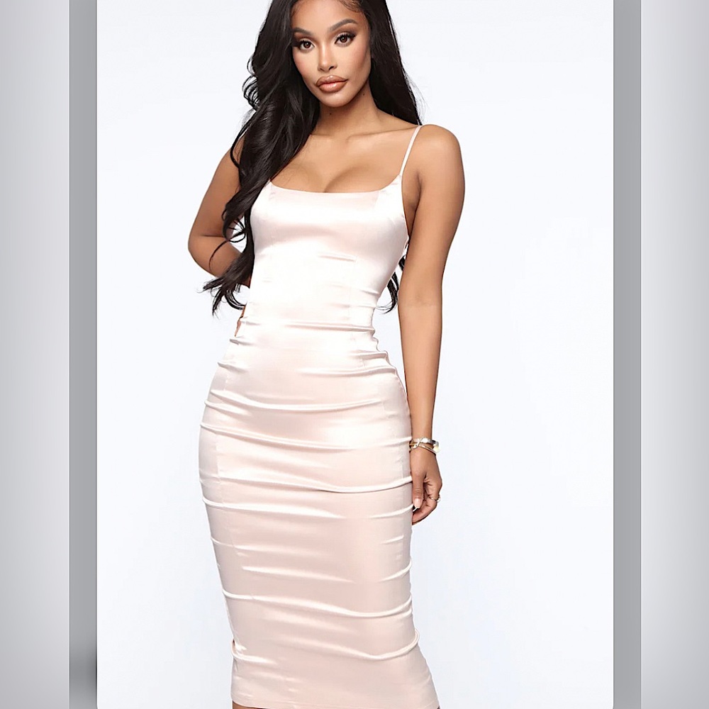 Skinny scrap maxi body con dress